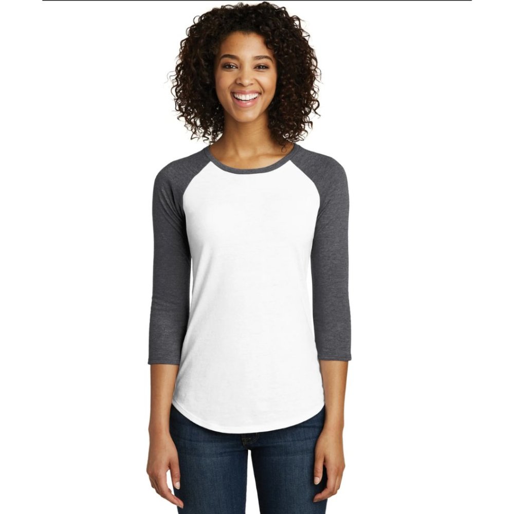 Casual Soft 3/4 Raglan Sleeve Sports Running Jersey Baseball Tee Active Shirts